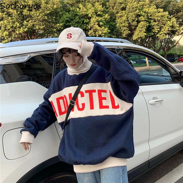 hoodies women turtleneck letter printed thicker plus velvet harajuku pullovers womens korean style ulzzang long sleeve chic, Black
hoodies women turtleneck letter printed thicker plus velvet harajuku pullovers womens korean style ulzzang long sleeve chic, Black