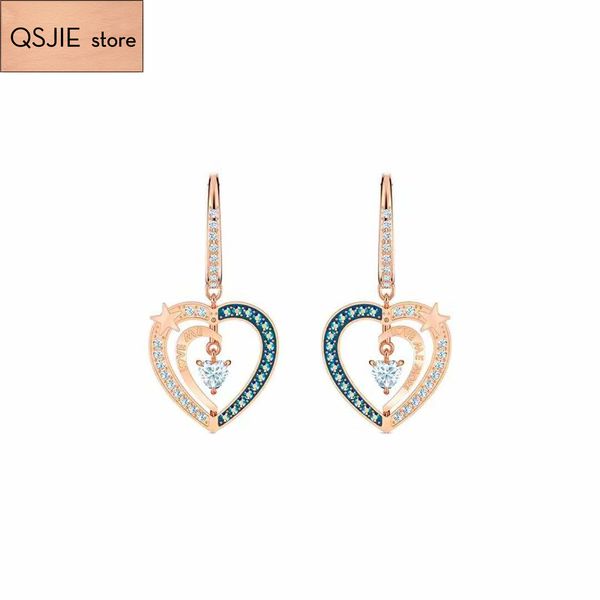 qsjie swa heart shape symbol pendant fashion simple modern romantic women's earrings charming fashion jewelry, Golden;silver
qsjie swa heart shape symbol pendant fashion simple modern romantic women's earrings charming fashion jewelry, Golden;silver