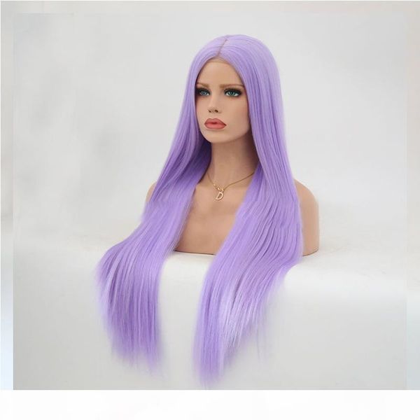 no bad smell european and american wig front lace chemical fiber hair cover fashion womens long hair purple tide color partial lon, Black
no bad smell european and american wig front lace chemical fiber hair cover fashion womens long hair purple tide color partial lon, Black