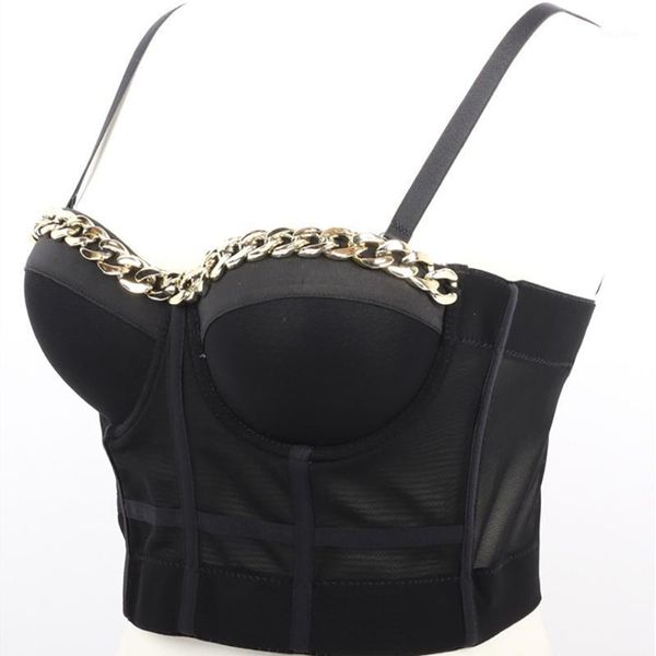 crop bustier corset cropped vest black chain breath women fashion club outfits1, Black;white
crop bustier corset cropped vest black chain breath women fashion club outfits1, Black;white