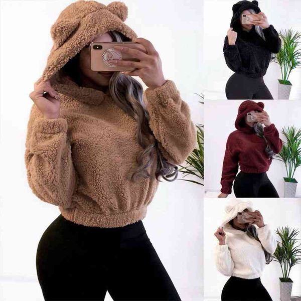 fashion soft plush warm hoodies women hooded cute bear ear sweatshirt female ladies winter long sleeve pullovers streetwear, Black
fashion soft plush warm hoodies women hooded cute bear ear sweatshirt female ladies winter long sleeve pullovers streetwear, Black