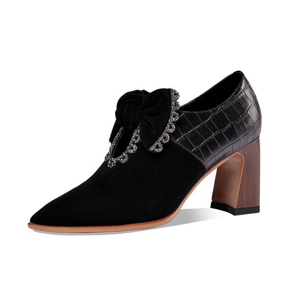 woman 2021 bowtie wooden bombs suede cobblers heels women's spring wedding shoes r0e4, Black
woman 2021 bowtie wooden bombs suede cobblers heels women's spring wedding shoes r0e4, Black