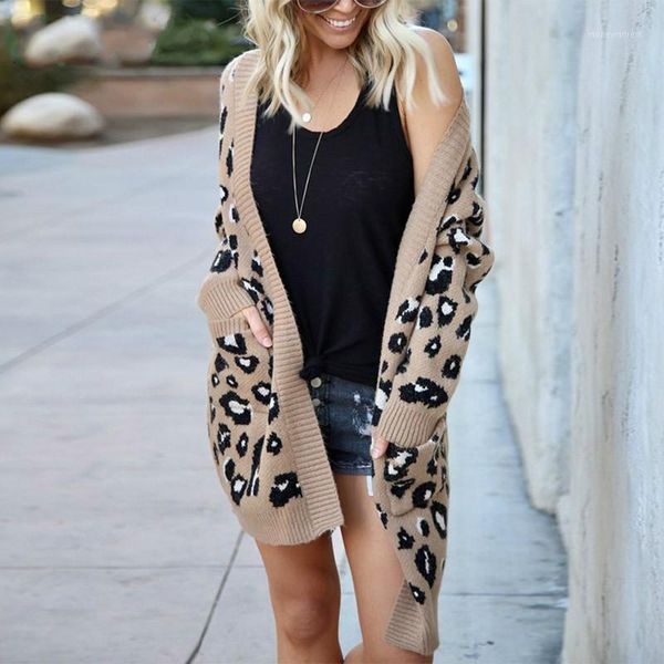 women's knits & tees oversize casual leopard cardigan women kimono 2021 autumn plus size long winter knitted sweater female1, White
women's knits & tees oversize casual leopard cardigan women kimono 2021 autumn plus size long winter knitted sweater female1, White