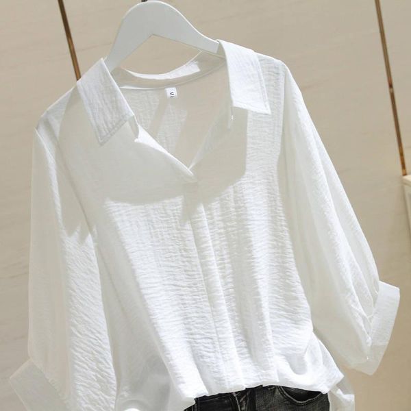 women's blouse shirt fall 2021 elegant half sleeve solid color shirt v-neck simple women's office shirt, 5xl h0060, White
women's blouse shirt fall 2021 elegant half sleeve solid color shirt v-neck simple women's office shirt, 5xl h0060, White