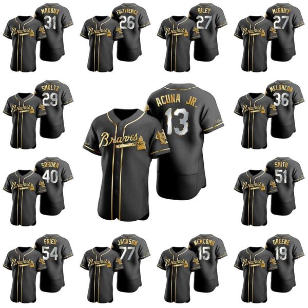 13 ronald acuna jr. 2020-21 black golden edition jersey dale murphy freddie an dansby swanson chipper jones sean newcomb, Blue;black
13 ronald acuna jr. 2020-21 black golden edition jersey dale murphy freddie an dansby swanson chipper jones sean newcomb, Blue;black