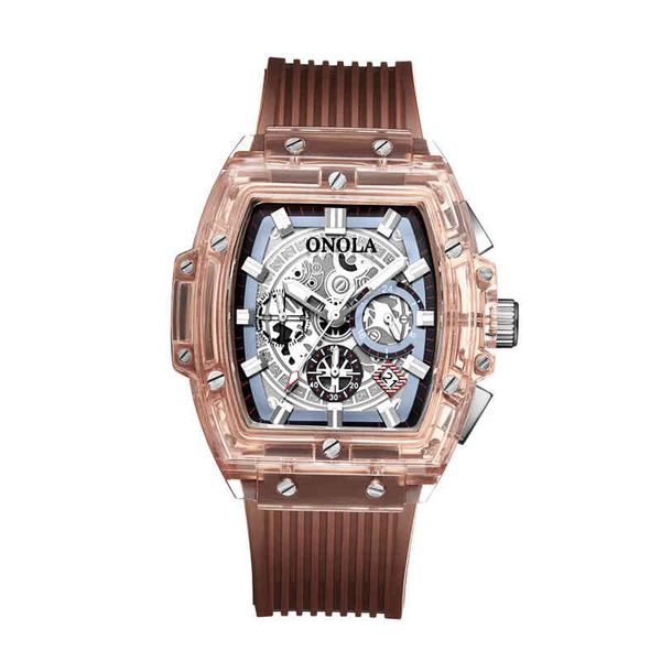 fashion new transparent shell multi-function luminous men's watch ladies style net celebrity men, Slivery;brown
fashion new transparent shell multi-function luminous men's watch ladies style net celebrity men, Slivery;brown