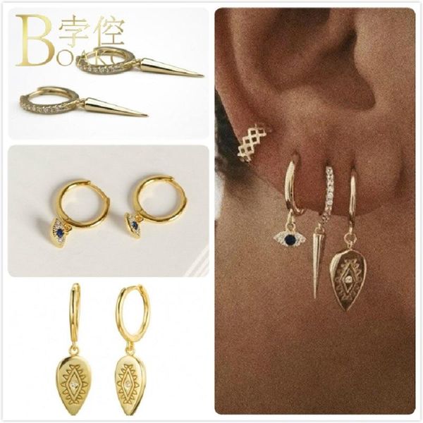 hoop & huggie 925 sterling silver earrings for women gold evil eye small ear bone aretes girl gift spike zircon, Golden;silver
hoop & huggie 925 sterling silver earrings for women gold evil eye small ear bone aretes girl gift spike zircon, Golden;silver