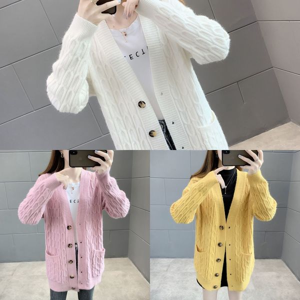 fat mm twist knitted cardigan medium length 2020 new autumn winter thickened sweaterwomen's plus sweater sweatersize fat mm twist knitt, White;black
fat mm twist knitted cardigan medium length 2020 new autumn winter thickened sweaterwomen's plus sweater sweatersize fat mm twist knitt, White;black
