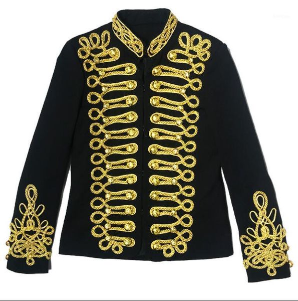 m-4xl the new singer's costume club trend metal buttons decorated with courtly style hand-stitched lapel suit stylist blazer1, White;black
m-4xl the new singer's costume club trend metal buttons decorated with courtly style hand-stitched lapel suit stylist blazer1, White;black