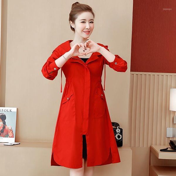 women's trench coats 2021 fashion women's coat spring long hooded zipper plus slim1, Tan;black
women's trench coats 2021 fashion women's coat spring long hooded zipper plus slim1, Tan;black