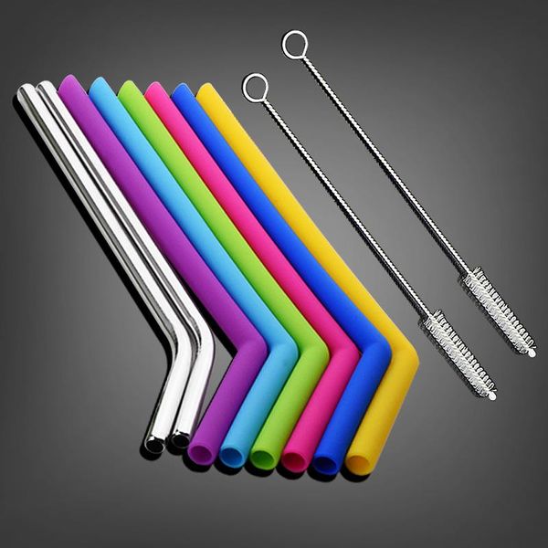 drinking straws kitchen dining bar barware accessories stainless steel candy color silicone juice drink straw with brush 11pcs/set
drinking straws kitchen dining bar barware accessories stainless steel candy color silicone juice drink straw with brush 11pcs/set