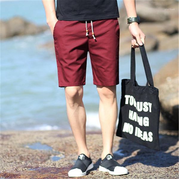 elastic shorts summer clothing casual short pants cotton male solid color plus size drawstring fast drying board shorts men beach, White;black 
elastic shorts summer clothing casual short pants cotton male solid color plus size drawstring fast drying board shorts men beach, White;black