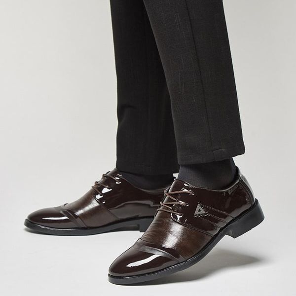 fashion men business leather shoes casual pointed toe lace shoe male suit shoes, Black
fashion men business leather shoes casual pointed toe lace shoe male suit shoes, Black