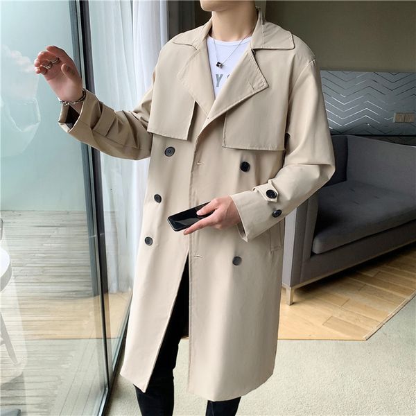 medium long windbreaker lapel and women's handsome loose winter couple's coat men's, Tan;black
medium long windbreaker lapel and women's handsome loose winter couple's coat men's, Tan;black