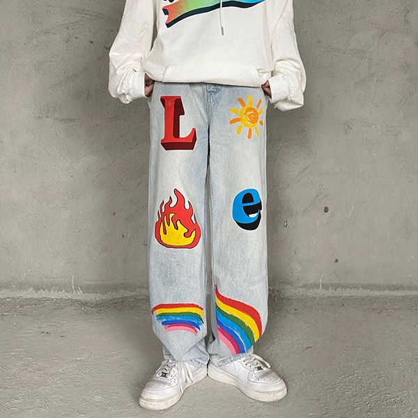 graffiti and high oversize street retro men jeans women washed jean for pants casual pants straight loose harajuku denim cuvth, Black
graffiti and high oversize street retro men jeans women washed jean for pants casual pants straight loose harajuku denim cuvth, Black