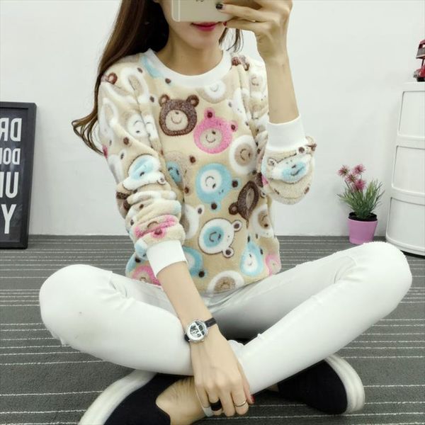 2020 autunm верхней одежда cute teddy bear harajuku рождество женщина свитер мода зимней шерсти пуловер кашемир теплой фланель, White;black
2020 autunm верхней одежда cute teddy bear harajuku рождество женщина свитер мода зимней шерсти пуловер кашемир теплой фланель, White;black