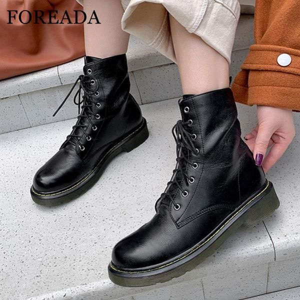 foreada platform flat ankle boots real leather woman boots lace up short round toe shoes ladies autumn winter green black
foreada platform flat ankle boots real leather woman boots lace up short round toe shoes ladies autumn winter green black