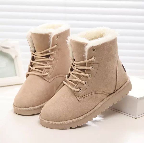 2020 women winter snow boots warm flat plus size platform lace up ladies women's shoes new flock fur suede ankle boots 35-43 #zk2p, Black
2020 women winter snow boots warm flat plus size platform lace up ladies women's shoes new flock fur suede ankle boots 35-43 #zk2p, Black