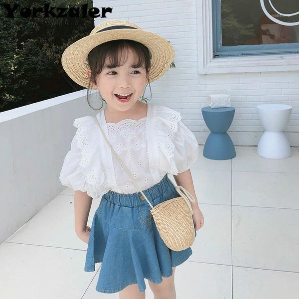 2020 toddler girls clothing set white blouse shirt and jeans skirt 2 pcs clothes sets summer outfits fashion children clothes1
2020 toddler girls clothing set white blouse shirt and jeans skirt 2 pcs clothes sets summer outfits fashion children clothes1