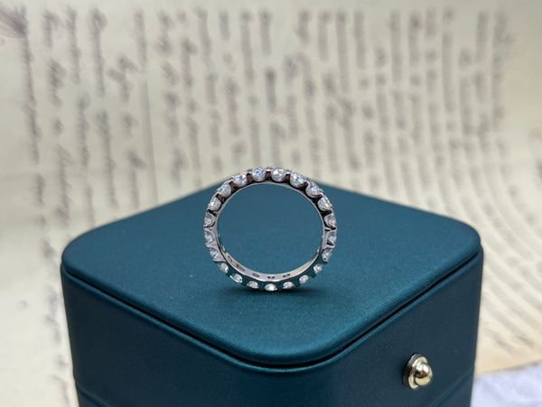 pirmiana classic s925 silver d vvs moissanite diamond engagement ring