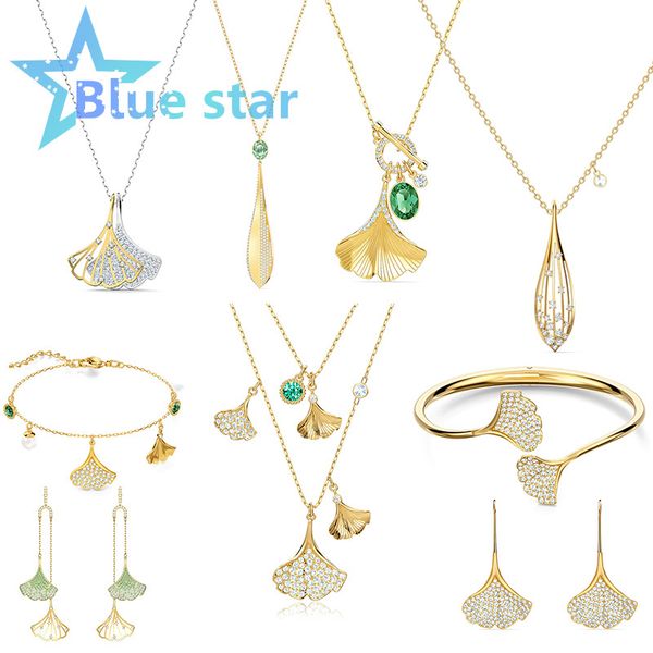 swarovskis original 1:1 stunning ginkgo biloba series set necklace and bracelet ladies fashion jewelry, Golden;white
swarovskis original 1:1 stunning ginkgo biloba series set necklace and bracelet ladies fashion jewelry, Golden;white