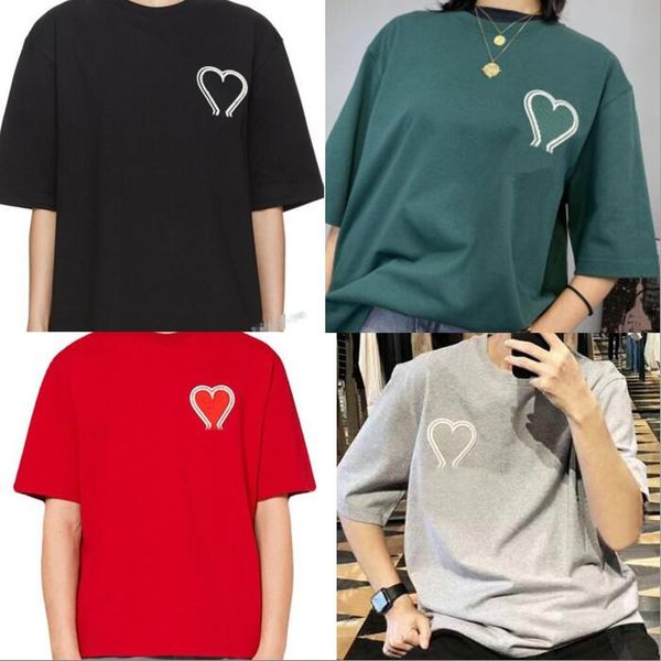 men women short sleeve t-shirt tees letter big love embroidery round neck 20a high-quality temperament 4color loose classic, White;black
men women short sleeve t-shirt tees letter big love embroidery round neck 20a high-quality temperament 4color loose classic, White;black