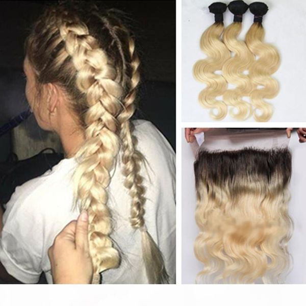 360 full lace frontal closure with 2 bundles dark roots honey blonde body wave malaysian virgin hair extensions salon quality, Black;brown
360 full lace frontal closure with 2 bundles dark roots honey blonde body wave malaysian virgin hair extensions salon quality, Black;brown