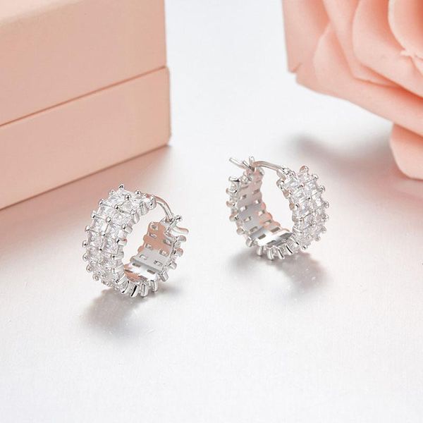 hoop & huggie sljely luxury 925 sterling silver shiny double row square cubic zirconia stones earrings for women fashion party jewelry, Golden;silver
hoop & huggie sljely luxury 925 sterling silver shiny double row square cubic zirconia stones earrings for women fashion party jewelry, Golden;silver