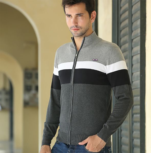 homme eden park 100%cotton zipper sweater men autumn winter classical style big size knitted sweater, White;black
homme eden park 100%cotton zipper sweater men autumn winter classical style big size knitted sweater, White;black