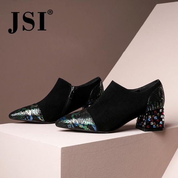 jsi fashion women pumps patchwork pointed toe square heel med crystal bling decoration zip shoes cow suede elegant pumps jo437, Black
jsi fashion women pumps patchwork pointed toe square heel med crystal bling decoration zip shoes cow suede elegant pumps jo437, Black