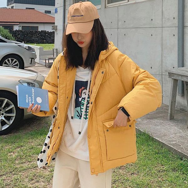 bella philosophy wonder 2021 female loose solid hooded short jacket warm casual cotton-padded coat all-match oversized parkas, Black
bella philosophy wonder 2021 female loose solid hooded short jacket warm casual cotton-padded coat all-match oversized parkas, Black