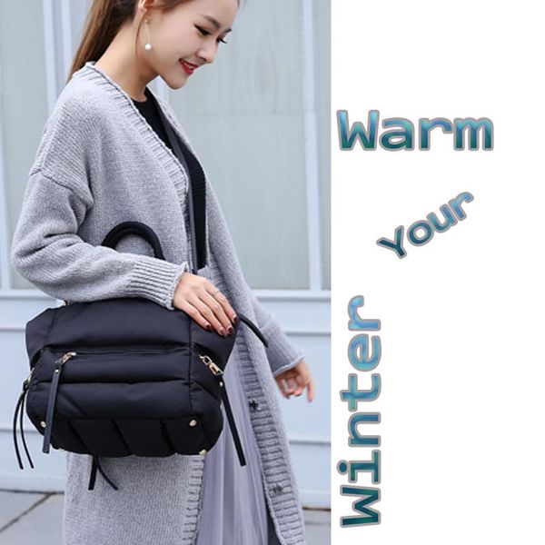 winter bags for woman minimalism eiderdown shopping bag big capacity tote purse portfel
winter bags for woman minimalism eiderdown shopping bag big capacity tote purse portfel