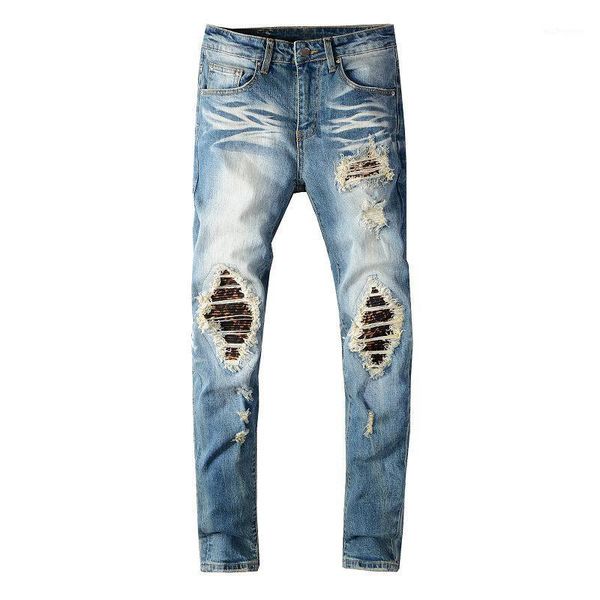 men's jeans men's male fashion printed pleated patchwork biker streetwear holes ripped stretch denim slim skinny pants trousers1, Blue
men's jeans men's male fashion printed pleated patchwork biker streetwear holes ripped stretch denim slim skinny pants trousers1, Blue