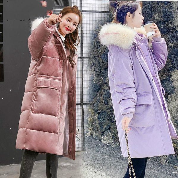 new 2020 women winter jacket hooded fur collar coats female fashion korean student winter fur lining loose long parkas w3651, Black
new 2020 women winter jacket hooded fur collar coats female fashion korean student winter fur lining loose long parkas w3651, Black