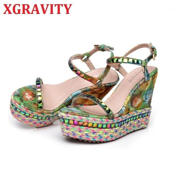 sandals xgravity 2021 lady fashion high heel platform shoes wedge elegant pearl designer woman summer b281, Black
sandals xgravity 2021 lady fashion high heel platform shoes wedge elegant pearl designer woman summer b281, Black