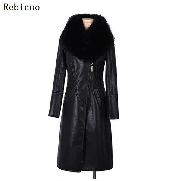 women's leather & faux rebicoo pu fur women long coat casual plus size 5xl slim black collar jacket casaco
women's leather & faux rebicoo pu fur women long coat casual plus size 5xl slim black collar jacket casaco