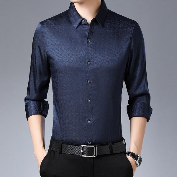 2020 spring and autumn business leisure solid color jacquard long sleeve trend young slim fit men's shirt, White;black
2020 spring and autumn business leisure solid color jacquard long sleeve trend young slim fit men's shirt, White;black