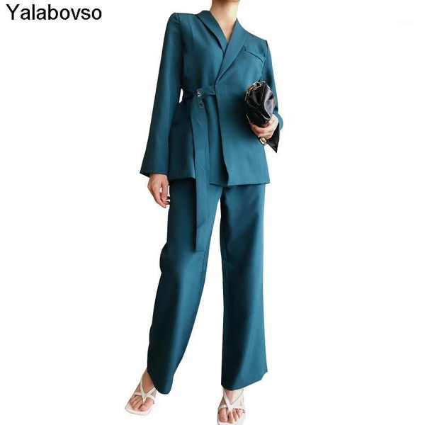 nice blue vintage 2021 two pieces set women blazer set lace up notched blazer & loose pant women pant suits office lady suit1, White
nice blue vintage 2021 two pieces set women blazer set lace up notched blazer & loose pant women pant suits office lady suit1, White
