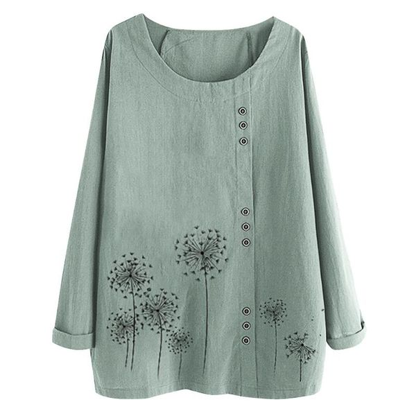 elegant o-neck linen cotton women blouse shirts 2020 autumn floral print plus size female vintage casual long sleeves blusa, White
elegant o-neck linen cotton women blouse shirts 2020 autumn floral print plus size female vintage casual long sleeves blusa, White