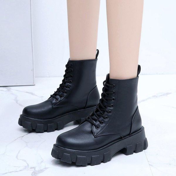 solid leather platform boots lace up ankle boots women shoes woman autumn winter thick bottom high heels chunky sneakers1, Black
solid leather platform boots lace up ankle boots women shoes woman autumn winter thick bottom high heels chunky sneakers1, Black