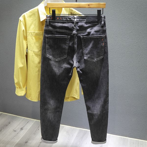 afads trendy letter embroidered small men's autumn black trendy fit style stretch slim korean jeans feet long pants gray jeans and jean, Blue
afads trendy letter embroidered small men's autumn black trendy fit style stretch slim korean jeans feet long pants gray jeans and jean, Blue