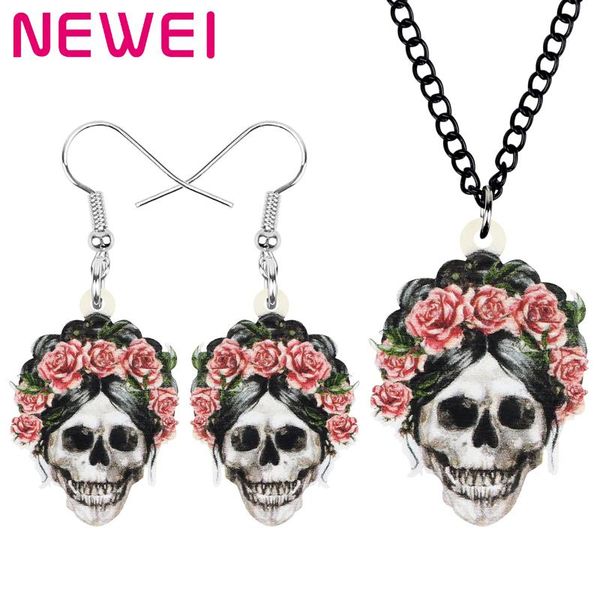 newei acrylic halloween rose skeleton skull jewelry sets evil earrings necklace for women lover charm festival gift accessories, Silver
newei acrylic halloween rose skeleton skull jewelry sets evil earrings necklace for women lover charm festival gift accessories, Silver