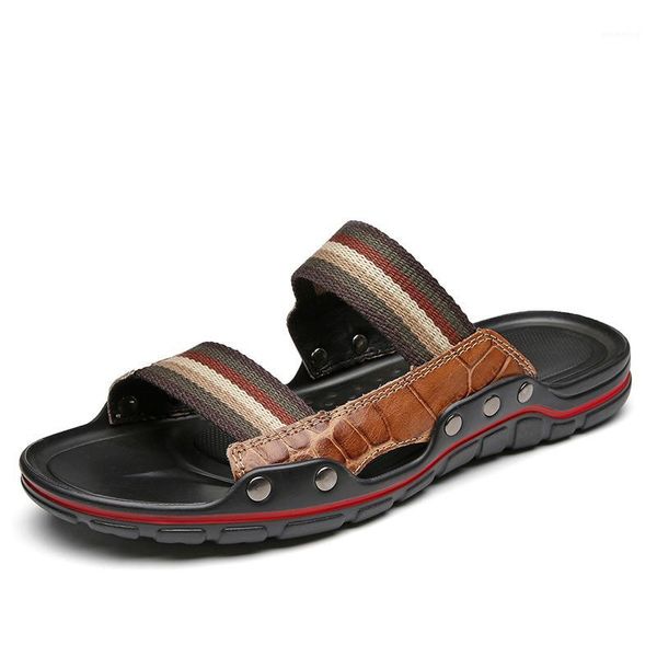 slippers mens slides summer shoes leather zapatos hombre casual male outdoor sandals men men1, Black
slippers mens slides summer shoes leather zapatos hombre casual male outdoor sandals men men1, Black
