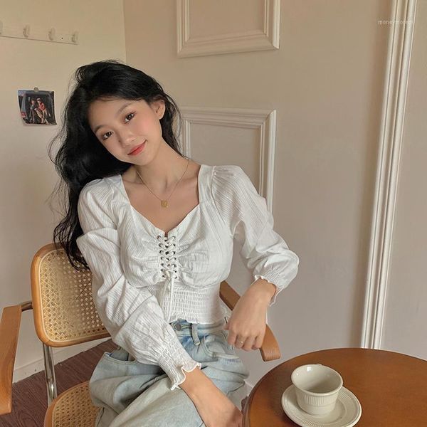 women's polos french style vintage women square collar white pullovers long sleeve crop shirts clothes 1
women's polos french style vintage women square collar white pullovers long sleeve crop shirts clothes 1