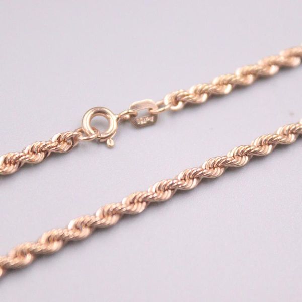 chains real 18k rose gold chain for women female 2.8mm rope necklace 50cm length au750, Silver
chains real 18k rose gold chain for women female 2.8mm rope necklace 50cm length au750, Silver