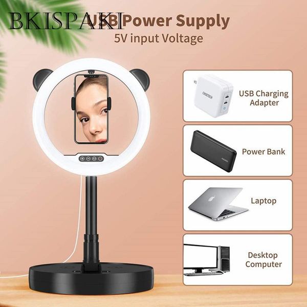 Video Light Dimmable LED Selfie Ring Light USB ring lamp Photography with Phone Holder Table stand for Makeup Youtube G2
Video Light Dimmable LED Selfie Ring Light USB ring lamp Photography with Phone Holder Table stand for Makeup Youtube G2