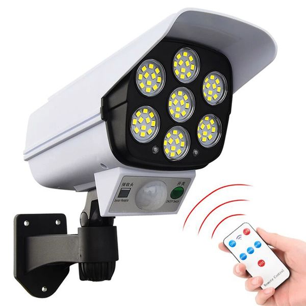 77 led solar lamp waterproof wall light simulated camera pir motion sensor with remote control
77 led solar lamp waterproof wall light simulated camera pir motion sensor with remote control