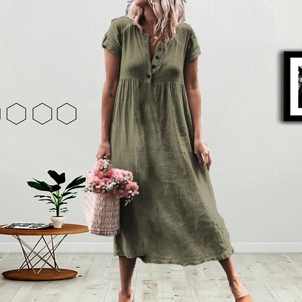 plus size long dresses casual cotton linen sleeveless v-neck solid sundress women 2021 summer pleated beach dress, Black;gray
plus size long dresses casual cotton linen sleeveless v-neck solid sundress women 2021 summer pleated beach dress, Black;gray