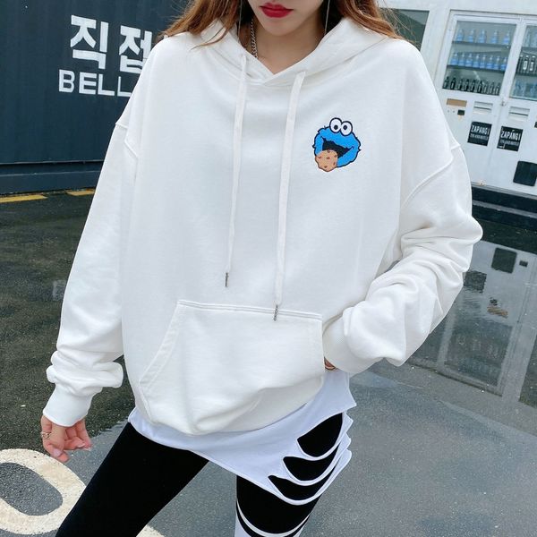 spring and autumn new korean casual versatile exquisite cartoon embroidery kangaroo pocket embroidered sweater loose large hooded sweater wo, Black
spring and autumn new korean casual versatile exquisite cartoon embroidery kangaroo pocket embroidered sweater loose large hooded sweater wo, Black