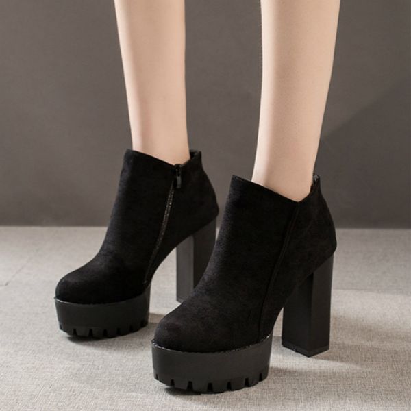 new womens side zipper ankle boots comfortable platform buckle women platform thick high heel 12cm ladies boot 201020, Black
new womens side zipper ankle boots comfortable platform buckle women platform thick high heel 12cm ladies boot 201020, Black